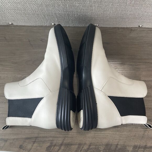 COLE HAAN | Original Grand White Leather Chelsea Boots Women's Sz 8B Waterproof - Picture 5 of 7
